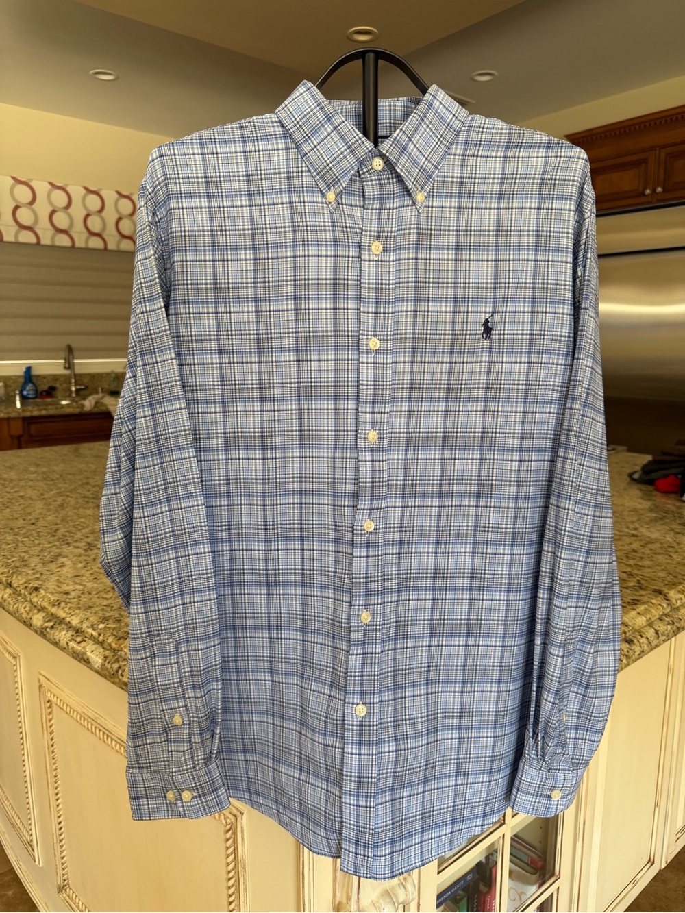 Ralph Lauren Performance Light Blue Plaid Button-Down Shirt